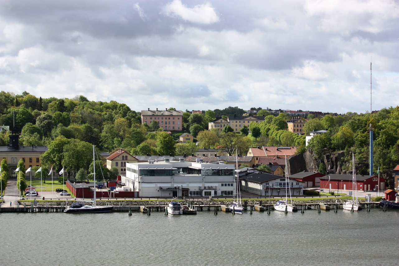 Gothenburg harbor area in Sweden, boat trip to Frederikshavn Denmark